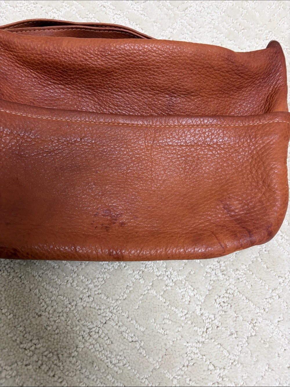 Erda Brown Leather Crossbody Bag with Zip Pockets - Picture 5 of 5